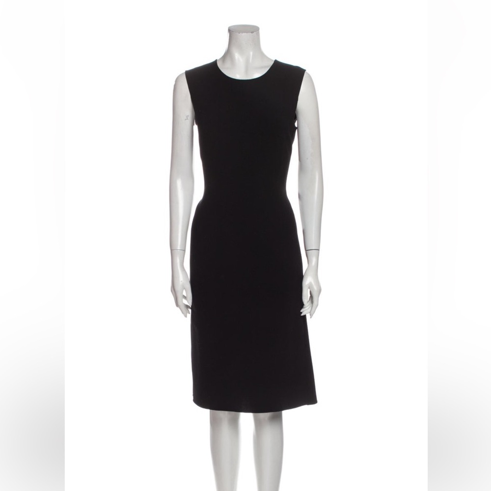 Rena Lange Wool Black Sleeveless Dress